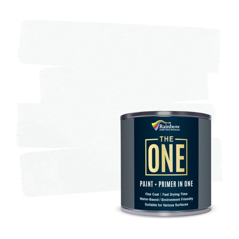 THE ONE All-In-One Paint & Primer - Off White Matte, 33.8 Fl Oz/1 Liter | 1 Coat Formula | Easy Indoor & Outdoor Decorating for Home & Garden Walls, Floors & Furniture | Water-Based & Low VOC - Image 1